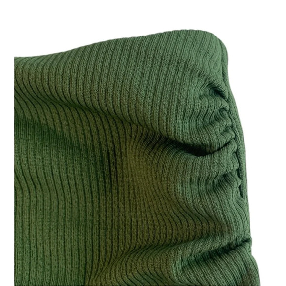 Zaful Ribbed Scalloped LaceUp TummyControl Tankini Green Size Small NWT - Picture 8 of 8